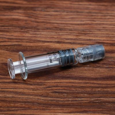 Klarfarbiges Glas Luer Lock Spritze 1 ml für die Rohs-Zertifizierung für dickes Öl