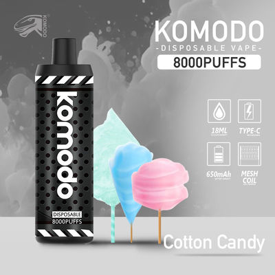 Komodo 8000 Puffs Einweg-Vape-Pod-Gerät mit Mesh Coil Mini Ecigarette Vape Pen