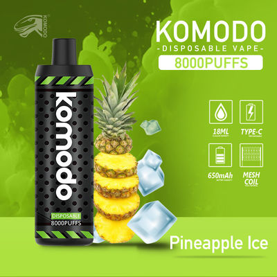Original Komodo 8000 Puffs Einweg-Vape Pod 650mAh Wiederaufladbarer 18ml Vape-Stift