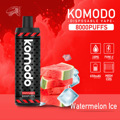 Komodo 8000 Puffs Einweg-Vape-Pod-Gerät mit Mesh Coil Mini Ecigarette Vape Pen
