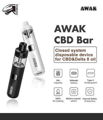 Hochwertiger Nachfüllbarer Awak Bar 3ml E Flüssigkeit Einweg-Vape-Pod-Stift