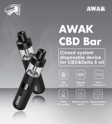 Hochwertiger Nachfüllbarer Awak Bar 3ml E Flüssigkeit Einweg-Vape-Pod-Stift