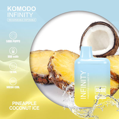 Fabrik Großhandel Elektronische Zigarette Fruchtgeschmack Mesh Spirale Einweg Vape Pen 5000 Puffs