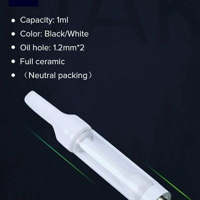 Vollkeramische Einweg-Vape-Kartusche Dicke Öl 0, 5 ml 1 ml Keramik-Spule-Kartusche