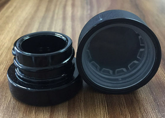 Bereiftes schwarzes Glasgefäß der Dampf-Zusatz-5ml 9ml mit Kinderbeweis-Deckel