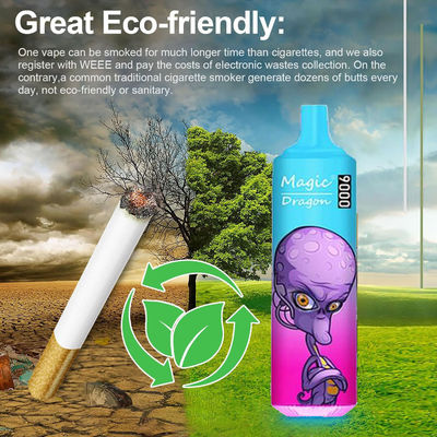 Original Komod 9000 Puffs Einweg-Vape-Stift Großhandel Wiederaufladeballe Batterie-Vape-Vaporizer