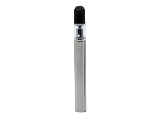 Schwarz / Silber / Weiß CBD Rauchstift 0,4A Batterie mit Pyrex-Glasmaterial