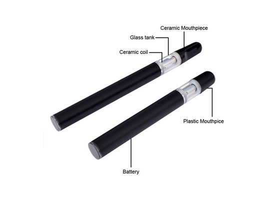 0.5ml Glas-Vaporizerpatrone Wiederaufladbar 350mAh Batterie Keramik Einweg-Vape-Stift